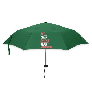 Essen Sie Schlaffangwiederholung - Regenschirm (klein) - Flaschengrün - Vorne