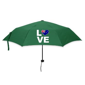 Ich liebe Australien Herz Flagge Australien - Regenschirm (klein) - Flaschengrün - Vorne