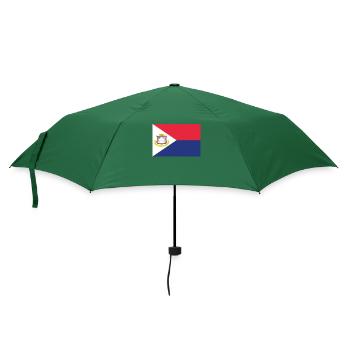 Offizielle Sint Maarten Flagge Maartener Country Pride - Regenschirm (klein) - Flaschengrün - Vorne