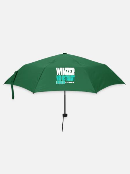 Winzer wird installiert - Regenschirm (klein) - Flaschengrün