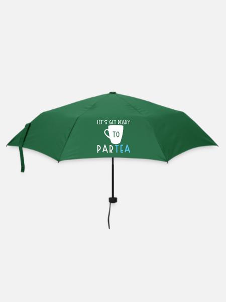 Teetrinker Teeliebhaber Geschenk Tee - Regenschirm (klein) - Flaschengrün