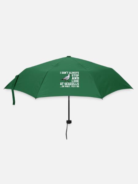 Lustiger Möwe Spruch - Regenschirm (klein) - Flaschengrün