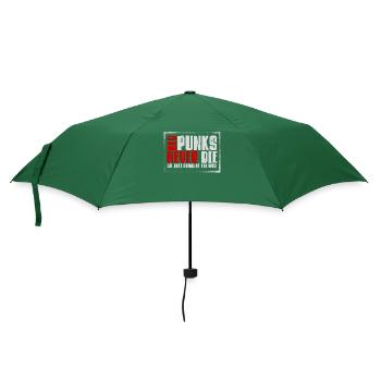 Alte Punks Sterben Nie, Punkmusik - Regenschirm (klein) - Flaschengrün - Vorne