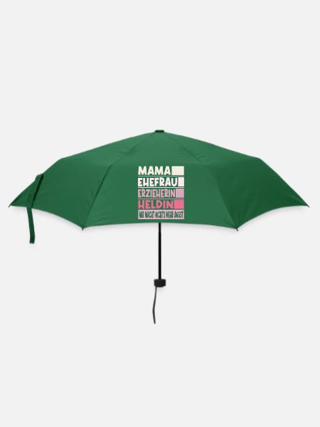 Erzieherin Mama Ehefrau Heldin - Regenschirm (klein) - Flaschengrün