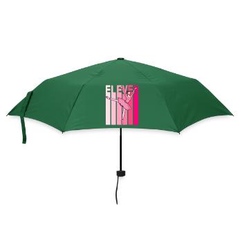 11.Geburtstag Mädchen Pink Ballerina Retro Style - Regenschirm (klein) - Flaschengrün - Vorne