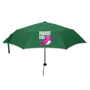 Papagei Mädchen Papageien Haustier Süß Tier - Regenschirm (klein) - Flaschengrün - Vorne