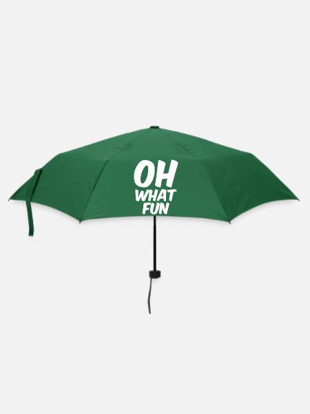 Oh what fun - Regenschirm (klein) - Flaschengrün