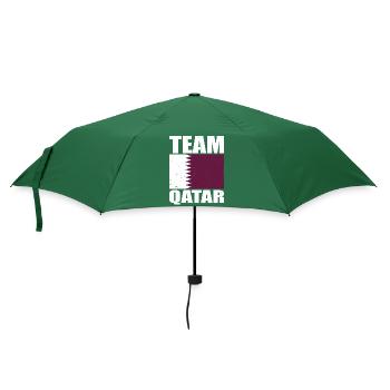 Team Katar Fußball - Regenschirm (klein) - Flaschengrün - Vorne
