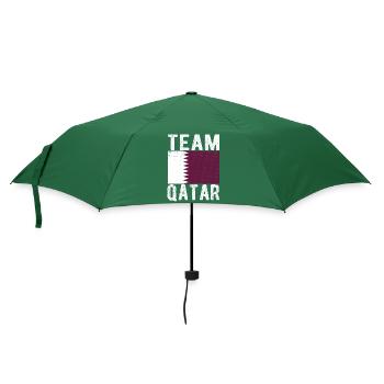 Katar Fahne - Regenschirm (klein) - Flaschengrün - Vorne