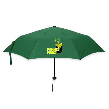 Pommes Prinz Fritten Pommesliebe Kartoffel - Regenschirm (klein) - Flaschengrün - Vorne