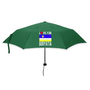 Buryatia Souvenir - Regenschirm (klein) - Flaschengrün - Vorne
