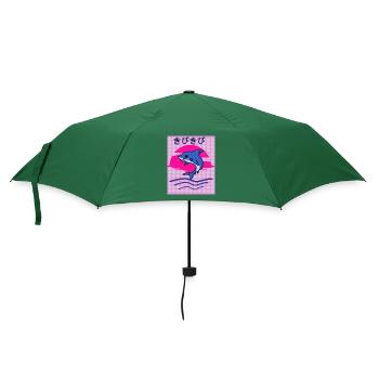 Bissig auf japanisch - Regenschirm (klein) - Flaschengrün - Vorne