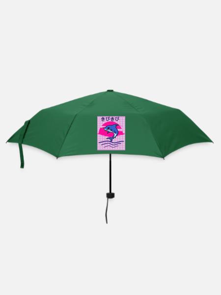 Bissig auf japanisch - Regenschirm (klein) - Flaschengrün