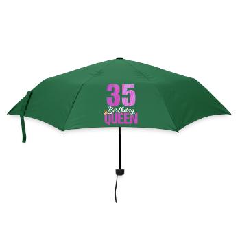 35 Jahre Alt 35 Geburtstag Birthday Queen - Regenschirm (klein) - Flaschengrün - Vorne