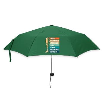Immer motiviert & durchhalten unter harten - Regenschirm (klein) - Flaschengrün - Vorne