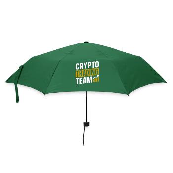 Krypto Trading Team Crypto Traden Trader - Regenschirm (klein) - Flaschengrün - Vorne