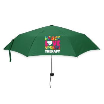 Speech Therapist Therapy Assistant - Regenschirm (klein) - Flaschengrün - Vorne