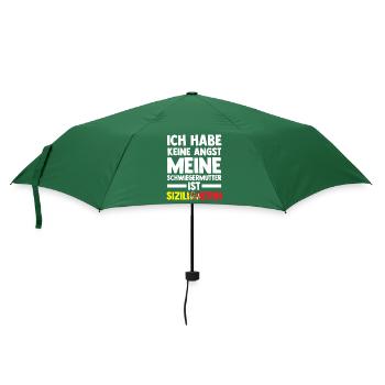Ich habe keine Angst meine Schwiegermutter ist Siz - Regenschirm (klein) - Flaschengrün - Vorne