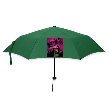 Horizont Waldbewohner Kinder Märchen Märchenfigur - Regenschirm (klein) - Flaschengrün - Vorne