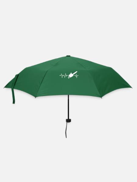 Kettensäge Herzschlag - Regenschirm (klein) - Flaschengrün