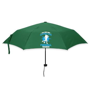 Ich Muss Zum Fußballtraining Kinder Fußball - Regenschirm (klein) - Flaschengrün - Vorne