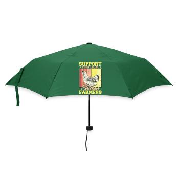 Unterstützen Sie Ihre lokalen Hühnerzüchter - Regenschirm (klein) - Flaschengrün - Vorne