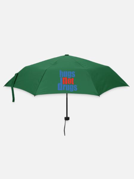 Umarmungen Statt Drogen - Regenschirm (klein) - Flaschengrün
