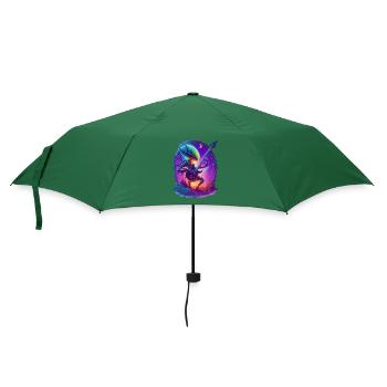 Alien spielt Gitarre - Regenschirm (klein) - Flaschengrün - Vorne