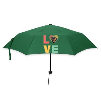 Love Rottweiler - Regenschirm (klein) - Flaschengrün - Vorne