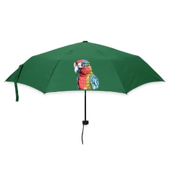 Pecco, der Brillenpapagei - Regenschirm (klein) - Flaschengrün - Vorne