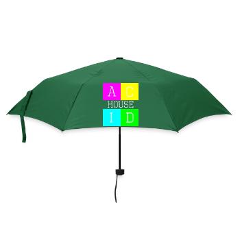 Acid House weiß - Regenschirm (klein) - Flaschengrün - Vorne