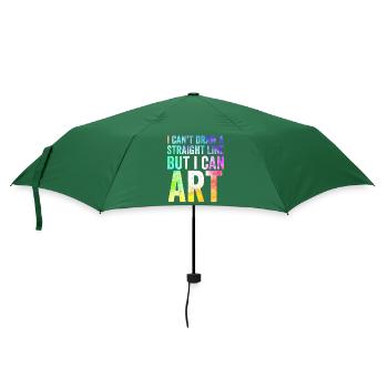 Ich kann keine gerade Linie zeichnen, aber ich kann Kunst - Regenschirm (klein) - Flaschengrün - Vorne