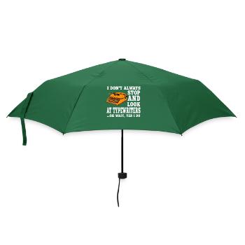 Schreibmaschinen Enthusiast - Regenschirm (klein) - Flaschengrün - Vorne