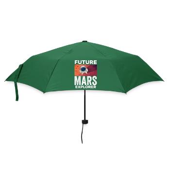 Zukünftiger Mars Erforscher Planet Astronaut - Regenschirm (klein) - Flaschengrün - Vorne