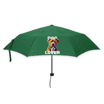 Dog Lover American Stafford - Regenschirm (klein) - Flaschengrün - Vorne