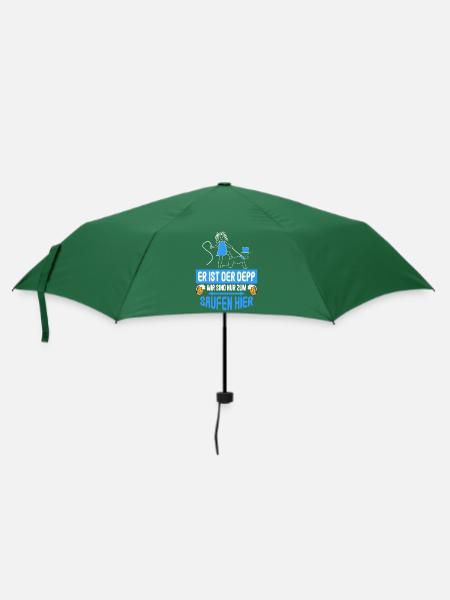 Junggesellenabschied Poltern Polterabend JGA - Regenschirm (klein) - Flaschengrün