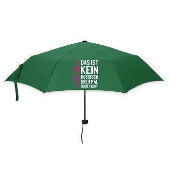 lustige Alkohol Sprüche Geh Mal Vodka Holen - Regenschirm (klein) - Flaschengrün - Vorne