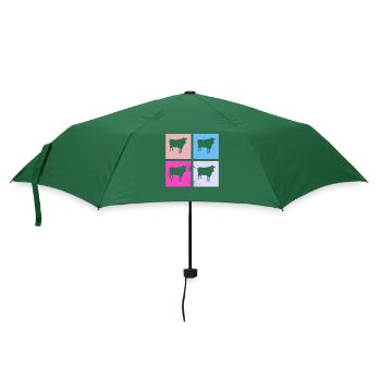Kuh Retro Muh Landwirt Milch Bauernhof Geschenk - Regenschirm (klein) - Flaschengrün - Vorne