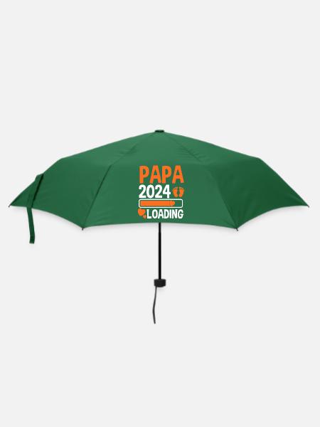 Werdender Papa 2025 - Regenschirm (klein) - Flaschengrün