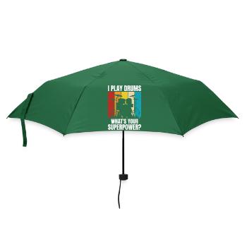 Schlagzeug Schlagzeuger Drummer - Regenschirm (klein) - Flaschengrün - Vorne