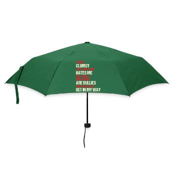 Retro Tollpatschiger Geschenksarkasmus - Regenschirm (klein) - Flaschengrün - Vorne