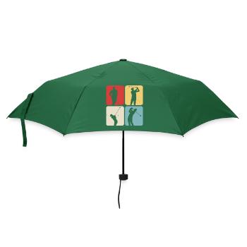 Golf Golfer - Regenschirm (klein) - Flaschengrün - Vorne