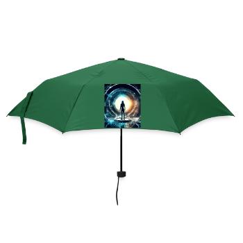 Weltall - Regenschirm (klein) - Flaschengrün - Vorne