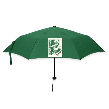 Japanisches Manga Anime Otaku Ninja - Regenschirm (klein) - Flaschengrün - Vorne