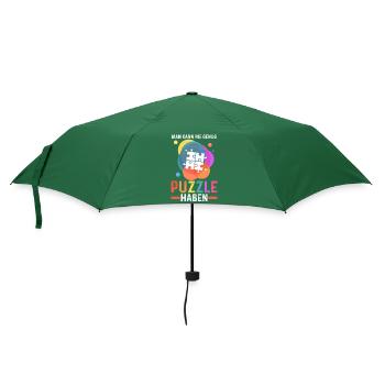 Puzzlefan Puzzler Puzzleteile Puzzle - Regenschirm (klein) - Flaschengrün - Vorne