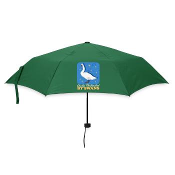 Schwan Schwanenliebhaber Schwäne Geschenk - Regenschirm (klein) - Flaschengrün - Vorne
