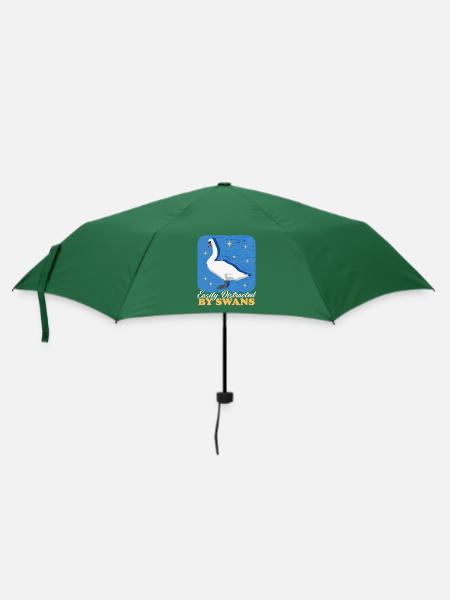 Schwan Schwanenliebhaber Schwäne Geschenk - Regenschirm (klein) - Flaschengrün