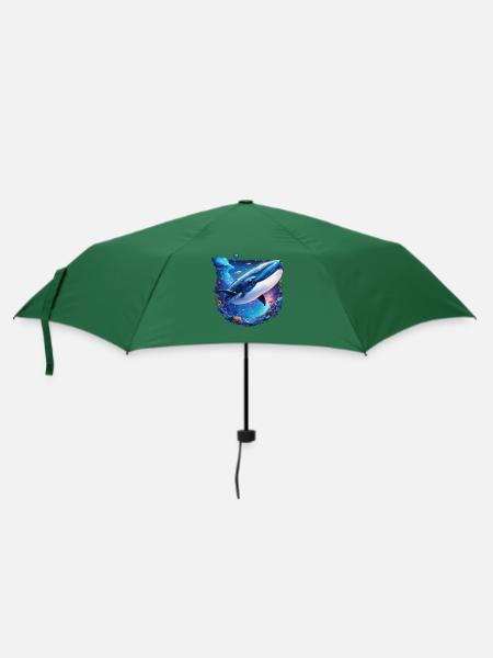 Blauwal - Regenschirm (klein) - Flaschengrün
