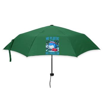 Kein Plastik, kein Problem - Regenschirm (klein) - Flaschengrün - Vorne