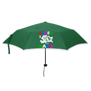 Gegen nazis faust - Regenschirm (klein) - Flaschengrün - Vorne